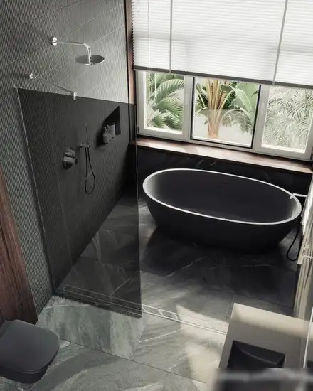 Душевая стенка MaybahGlass 195x69 MGD-705-5у (графитовое стекло/хром матовый) - фото товара