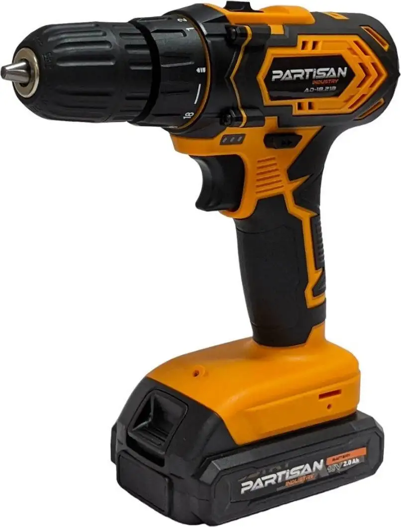 Дрель-шуруповерт Partisan AD-18.21B (с 2-мя АКБ, кейс) – фото товара