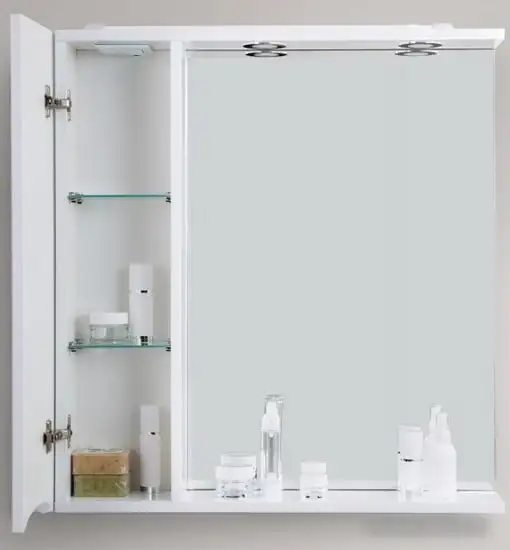 BelBagno Шкаф с зеркалом Marino-SPC-700/750-1A-BL-P-L (bianco lucido) – фото товара