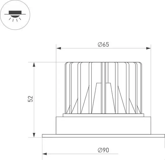 Точечный светильник Arlight MS-ATLAS-TRIMLESS-R50-8W Warm3000 031882 – фото товара