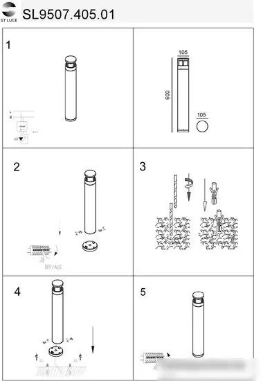 Фонарный столб ST Luce Fossa SL9507.405.01