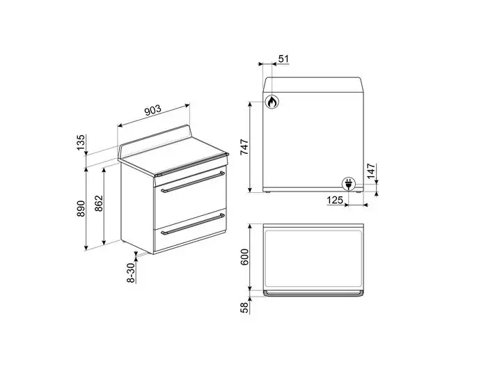 Кухонная плита Smeg TR90X9-1 — фото товара