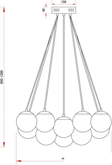 Подвесная люстра F-Promo Fiesta FR5231PL-19CH – фото товара