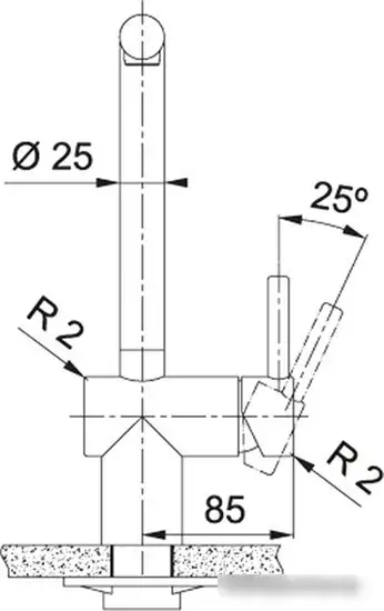 Смеситель Franke Atlas Neo поворотный излив (нержавеющая сталь) - фото товара