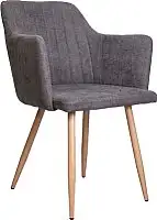 Стул с подлокотниками AksHome Brit (темно-серая ткань 1701-30/дуб) – изображение в каталоге