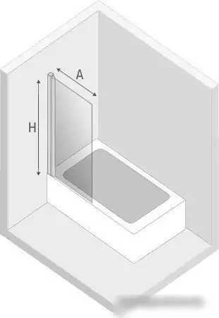 Стеклянная шторка для ванны NEW TRENDY New Soleo Black 90x140 P-0040 – фото товара