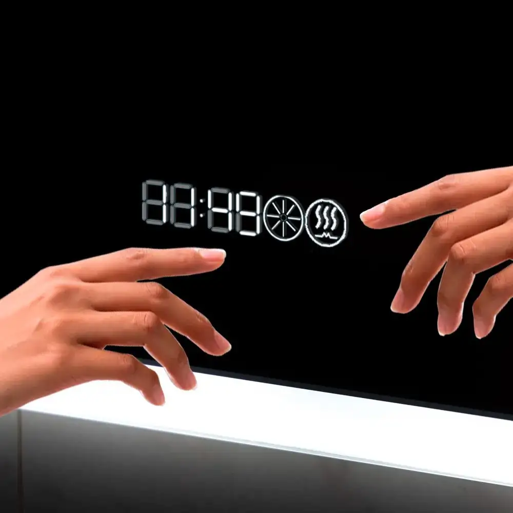 Пекам Зеркало Marta 1 100x60 marta1-100x60spcl (с подсветкой, сенсором на прикосновение, подогревом и часами) – фото товара