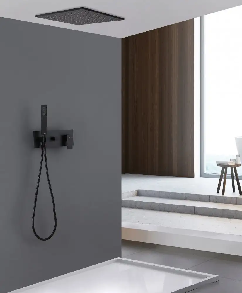 Душевая система Abber Daheim AF8221B (черный матовый) - фото товара