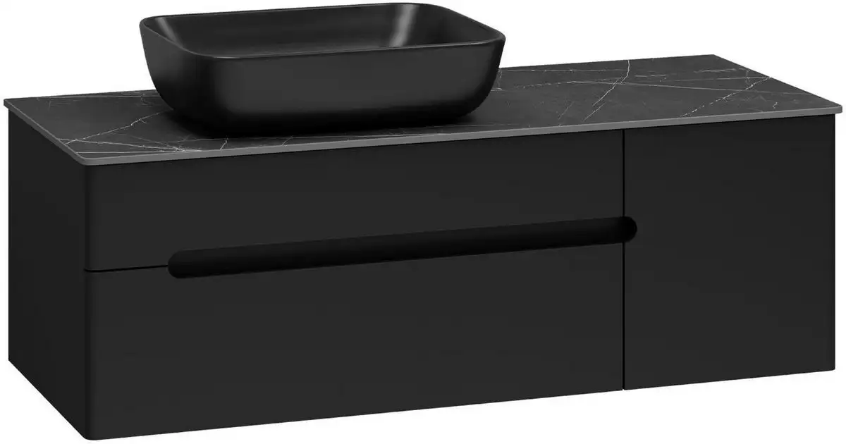 Misty Тумба под умывальник Роял 120 П-Роя-01120-021П2Я (подвесная, черный) – фото товара