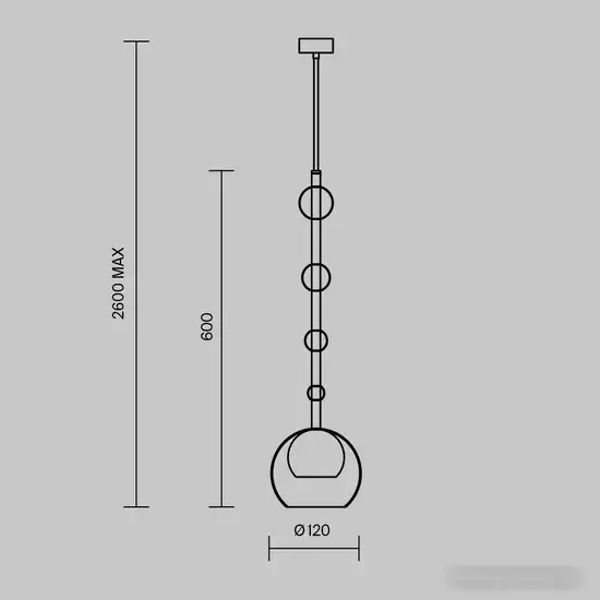 Подвесная люстра Maytoni Ros MOD227PL-01B1 – фото товара