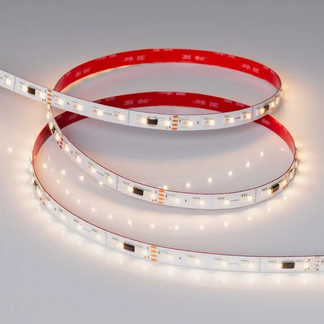 Светодиодная лента Arlight Бегущий огонь 6W/m 60Led/m 5060/2835SMD разноцветный/теплый белый 5M SPI-BA120-12mm 24V RGBW-Warm-PX6-BPT 040620 – фото товара