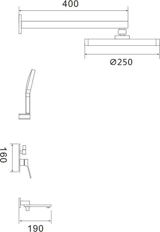 Душевая система Shevanik S4335C - фото товара