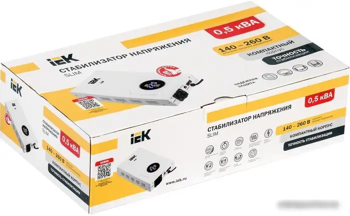 Стабилизатор напряжения IEK Slim 0,5кВА – фото товара