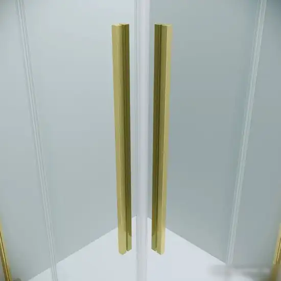 Душевой уголок Grossman Galaxy 70x70x195 300.K33.01.7070.32.00 (золото сатин/прозрачное стекло) - фото товара