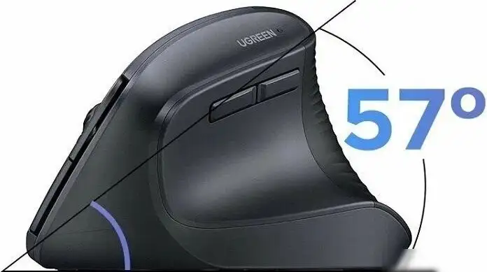 Вертикальная мышь Ugreen M571P 65042 (черный) – фото товара