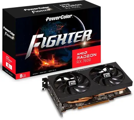 Видеокарта PowerColor Fighter Radeon RX 7600 8GB GDDR6 RX 7600 8G-F – фото товара