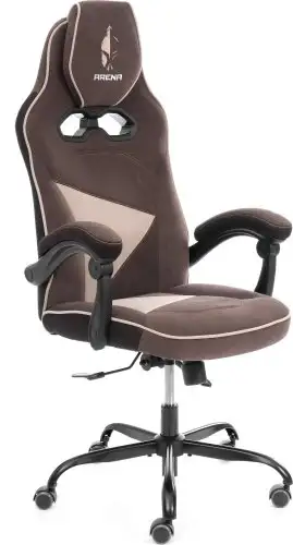 Игровое (геймерское) кресло TetChair Arena metalBL (велюр, коричневый/бежевый, 6/7) – изображение в каталоге