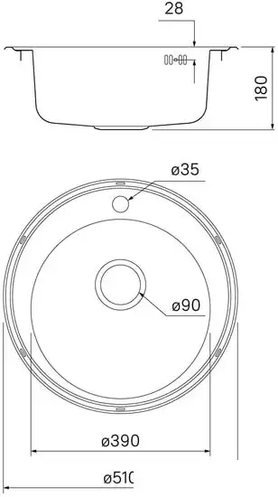 Кухонная мойка IDDIS Basic BAS51S0i77 - фото товара