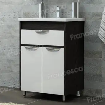 Francesca Тумба Версаль 60 с умывальником Como 60 M-1000804 (белый/венге) – изображение в каталоге