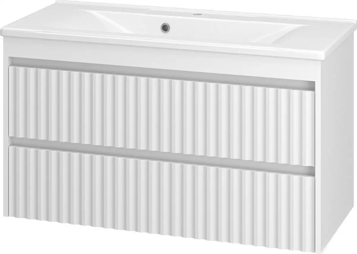 Brevita Тумба под умывальник Balaton 100 BAL-06100-01-01П2Я (белый) – фото товара