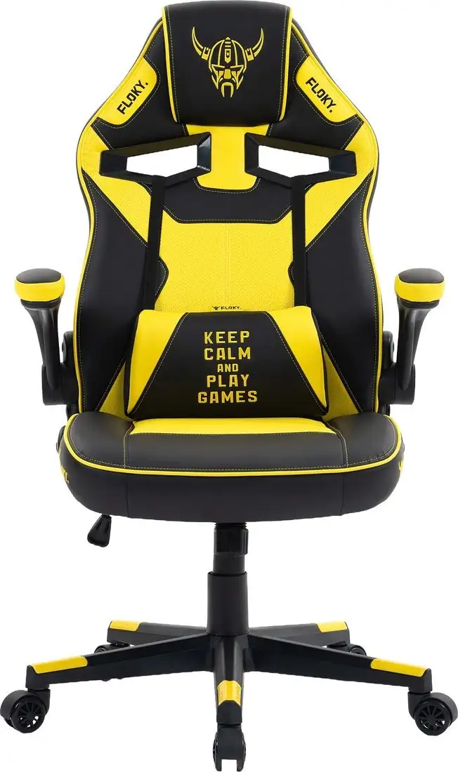 Игровое (геймерское) кресло FLOKY Asgard Yellow-Black (желтый/черный) – фото товара
