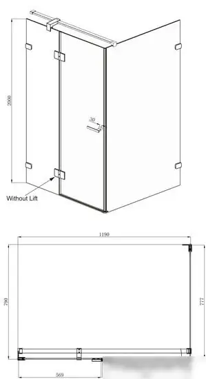 Душевой уголок Ambassador Set 10011103L-ST1 - фото товара
