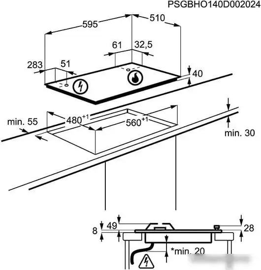 Варочная панель Electrolux KGS6424BX - фото товара