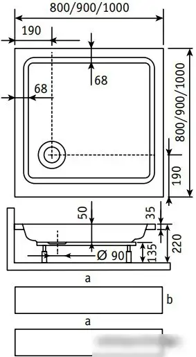Душевой поддон RGW Стиль KV 100x100 - фото товара