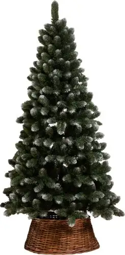 Ель Ёлушка Никольская иней 1.5 м (подставка пластик)