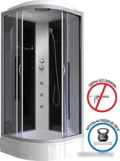 Душевая кабина Niagara NG-3502-14G 100x100 (тонированное стекло) - фото товара