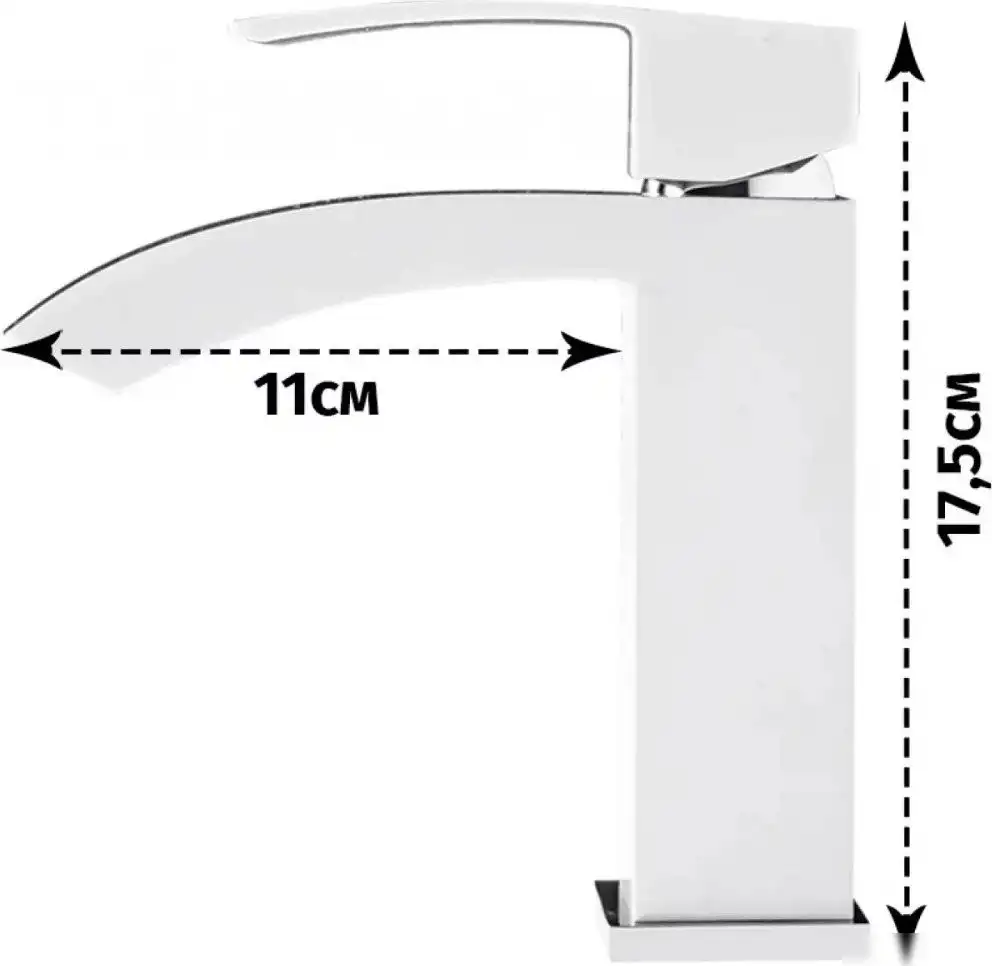 Смеситель Hansberge H1077 (белый хром) - фото товара