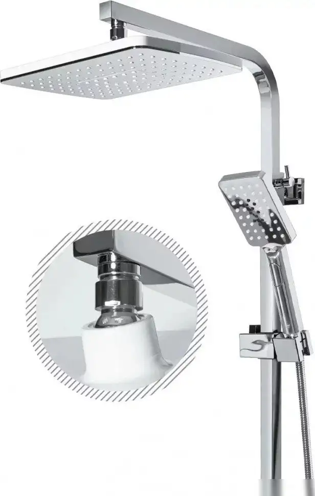 Душевая система Grocenberg GB7008 (белый хром) - фото товара