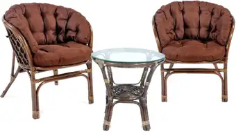 Набор садовой мебели Garden Story Багамы Мини CV-12C (коньячный/коричневый) – изображение в каталоге