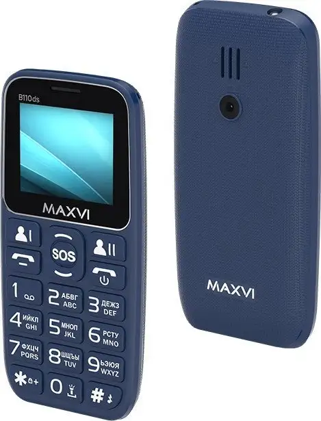Телефон Maxvi B110ds (синий) – фото товара