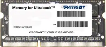 Оперативная память Patriot Memory for Ultrabook 8GB DDR3 SO-DIMM PC3-12800 (PSD38G1600L2S) – изображение в каталоге