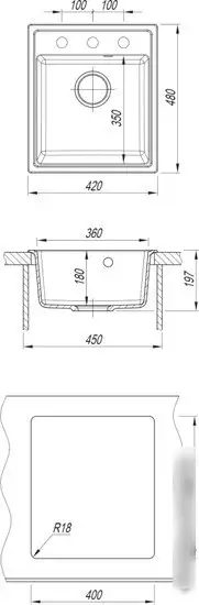 Кухонная мойка Dr. Gans Smart Оливия 420 (латте) - фото товара