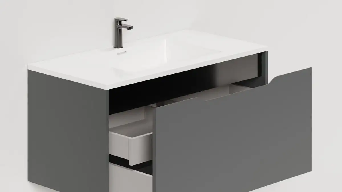 Salini Тумба под умывальник Smile 80 S800A (антрацит) – фото товара