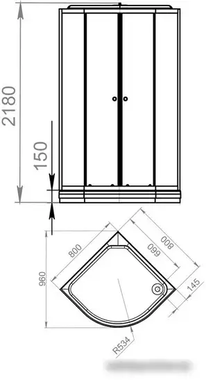 Душевая кабина Domani-Spa Delight 88 (белый/сатин/матированное стекло) - фото товара