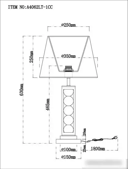 Настольная лампа Arte Lamp Jessica A4062LT-1CC