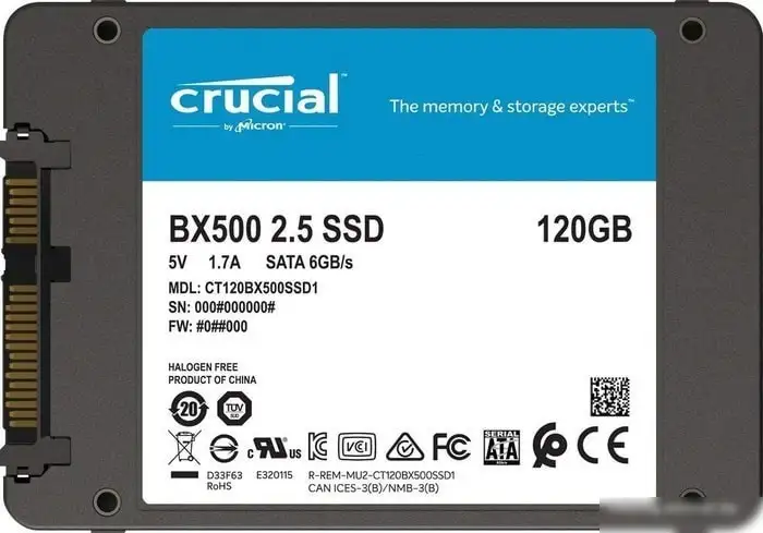 SSD Crucial BX500 240GB CT240BX500SSD1 – фото товара