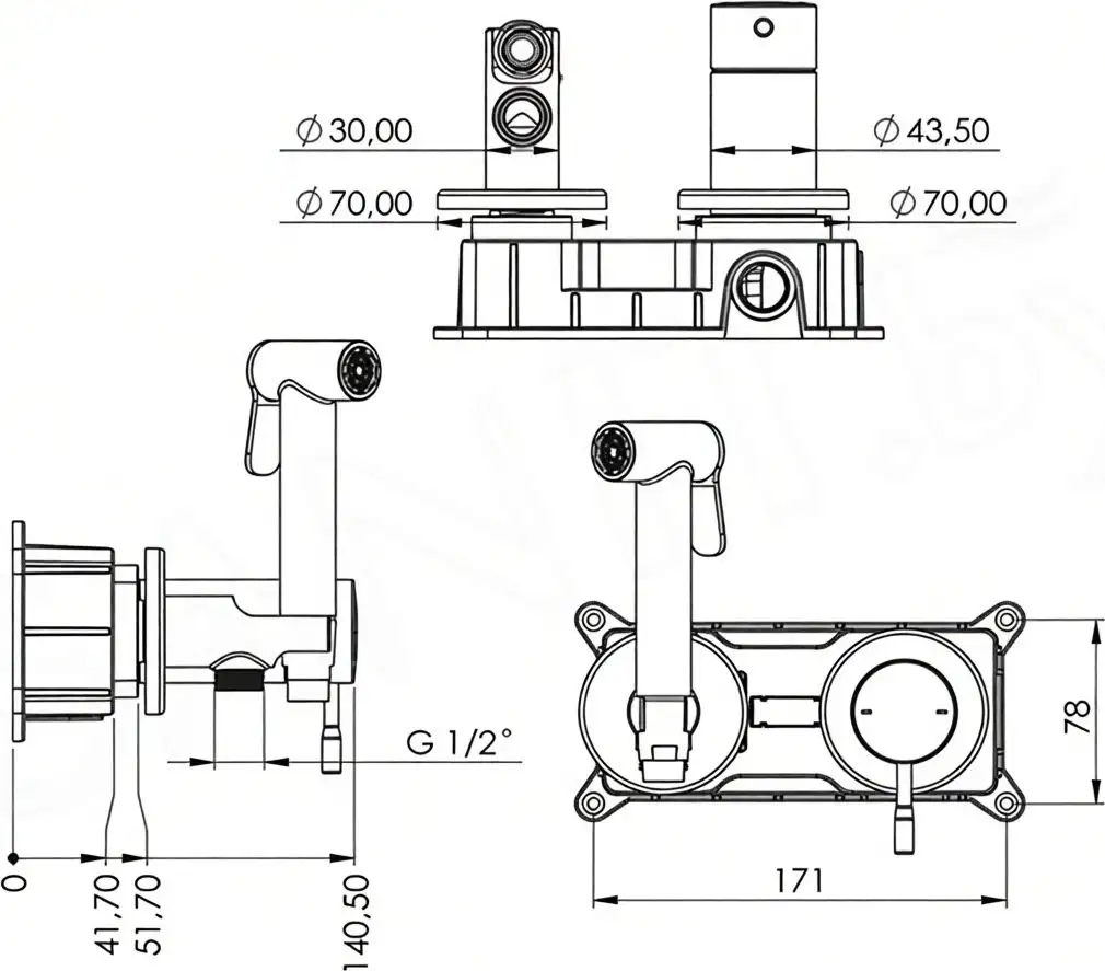 Гигиенический душ Teska Atlas Tera TB7014 - фото товара