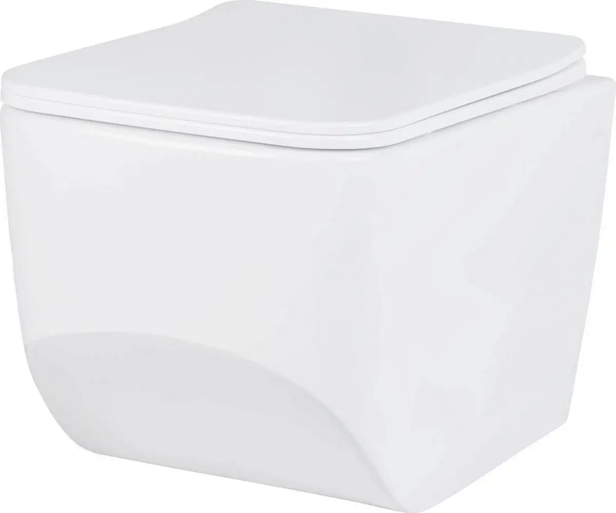 Унитаз подвесной Roxen Boro в комплекте с инсталляцией StounFix Dual Fresh 6 в 1 868631 (кнопка: брашированное золото матовая) - фото товара