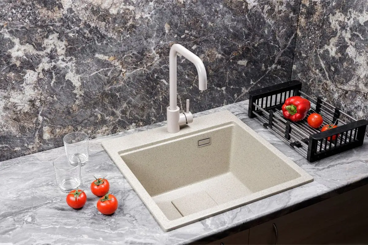 Кухонная мойка Marblan Comfort 50 (гранит, с сифоном и колландером) - фото товара