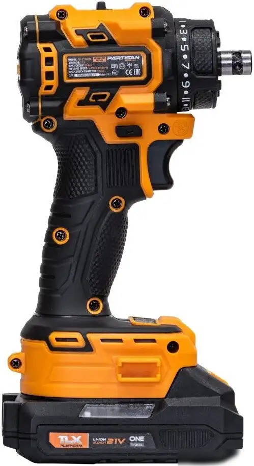 Дрель-шуруповерт Partisan AD-2150QBL (с 2-мя АКБ, кейс) – фото товара
