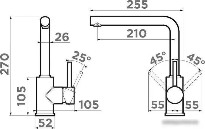 Смеситель Omoikiri Nakagawa-P-GR (leningrad grey) - фото товара