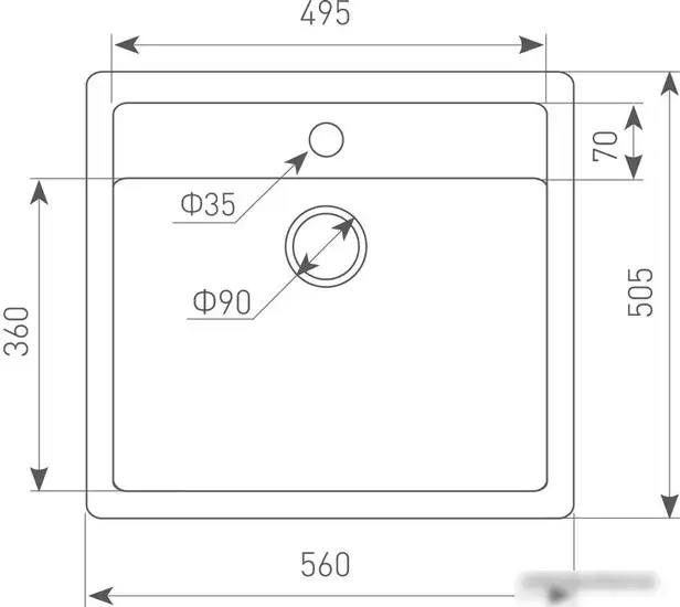 Кухонная мойка Zigmund & Shtain Platz 560 (молодое шампанское) - фото товара