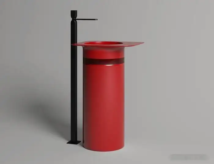 Умывальник Salini Ninfea 02 110521M (красный) - фото товара