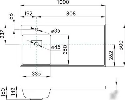 Умывальник Акватон Лайн 100 1A72853KLF01L - фото товара