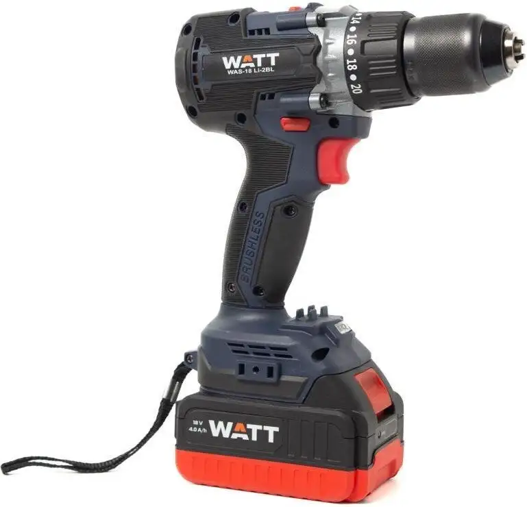 Дрель-шуруповерт WATT WAS-18 Li-2BL 1.018.090.01 (с 2-мя АКБ, кейс) – фото товара