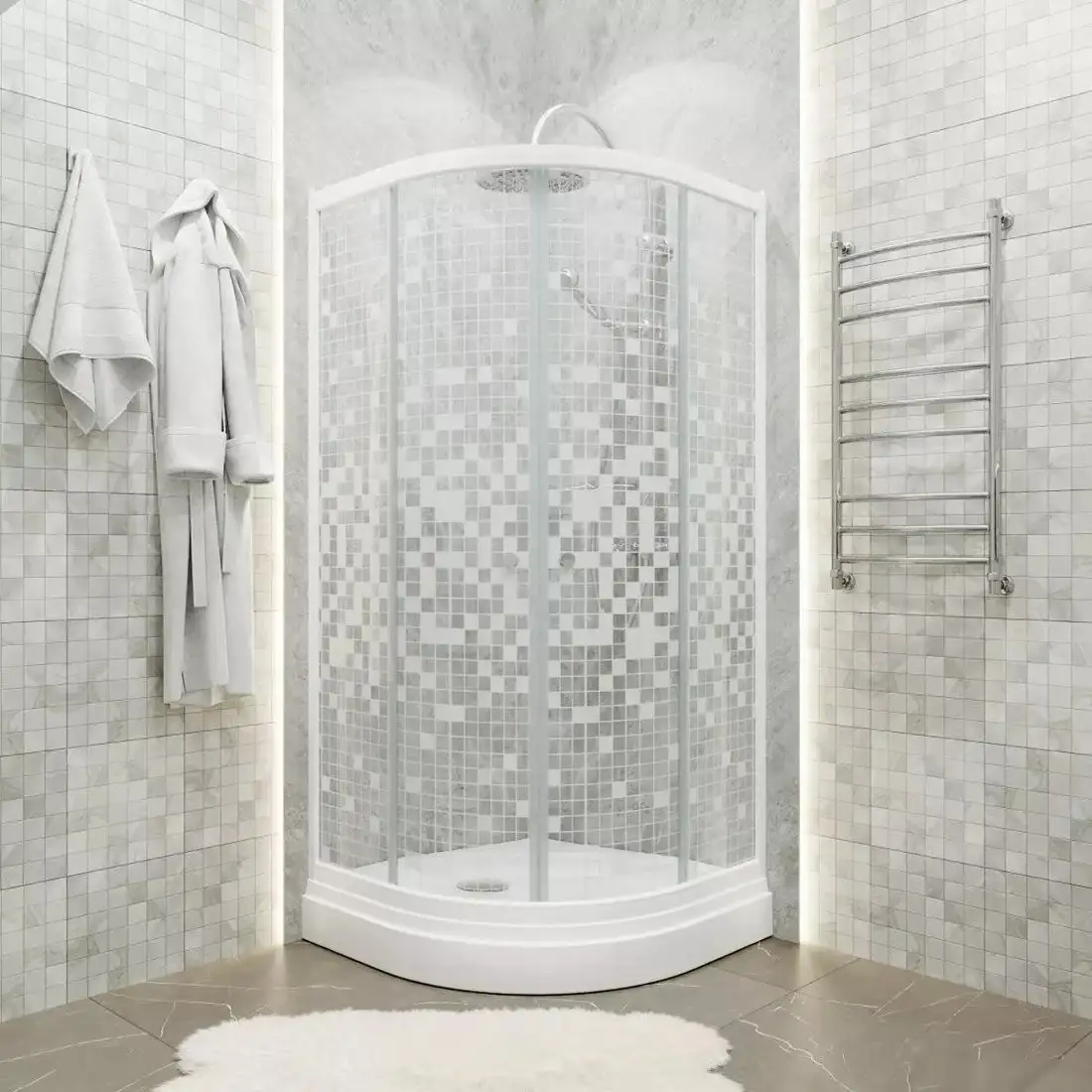 Душевой уголок Triton Стандарт А c расширительным профилем 100x100 (мозаика) - фото товара